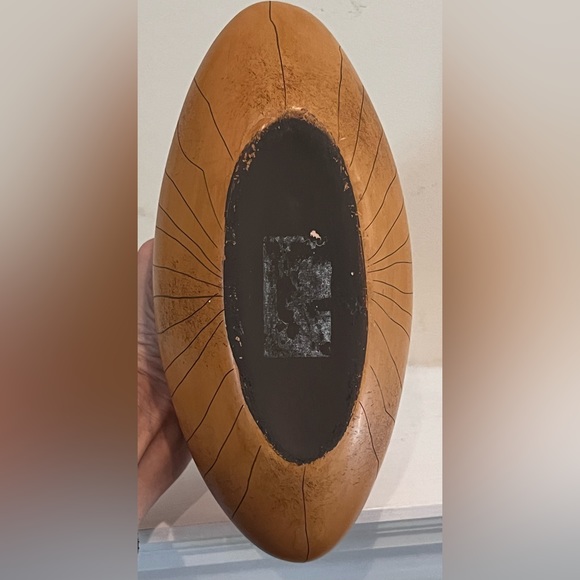 Vtg Hand Crafted Decorative Ceramic Vase Made In Philippines 9.5" L x 5 H x 4.5W - Picture 8 of 9